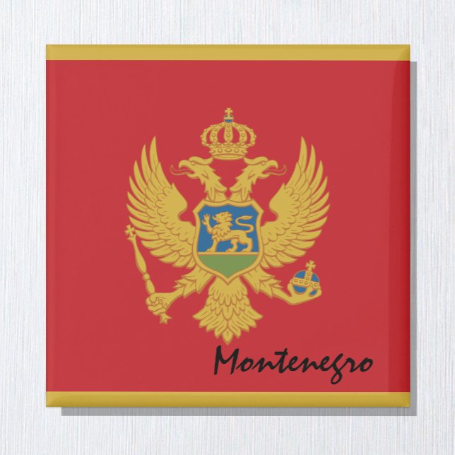Montenegro flag magnet, travel, Meditarean holiday Magnet (Creator Uploaded)