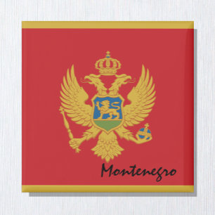 Montenegro flag & Meditarean holiday/sports fans Magnet