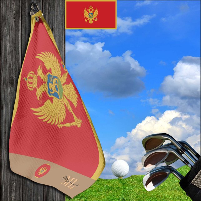Montenegro flag & Montenegro Golf monogrammed Towel (Creator Uploaded)