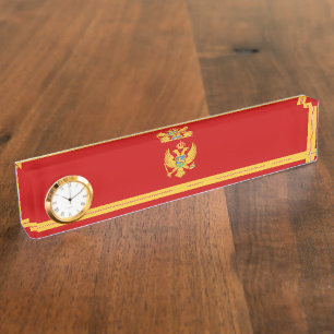 Montenegro flag nameplate