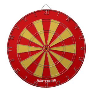 Montenegro Flag Patriot's Bullseye Dartboard