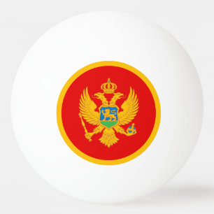 Montenegro Flag Ping Pong Ball