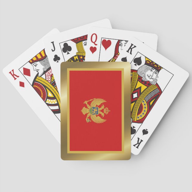 Montenegro Flag Playing Cards (Back)