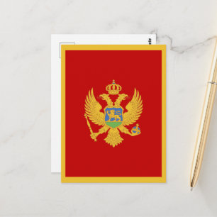 Montenegro flag postcard