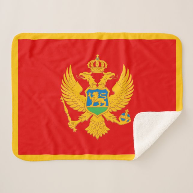 Montenegro Flag Sherpa Blanket (Front (Horizontal))