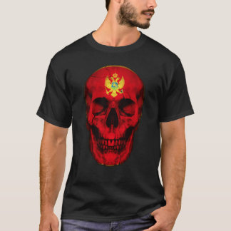 Montenegro Flag Skull Montenegrin Roots Proud Patr T-Shirt