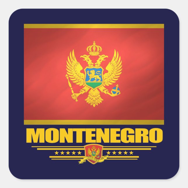 Montenegro Flag Square Sticker (Front)