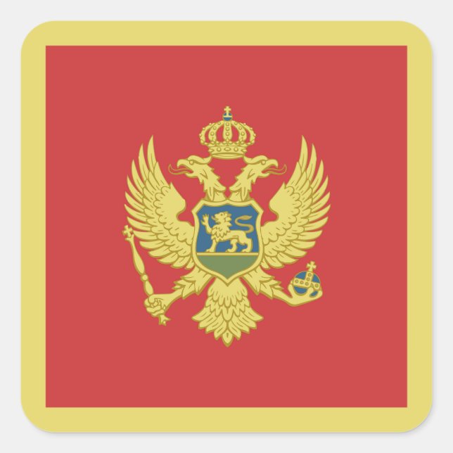 Montenegro Flag Square Sticker (Front)