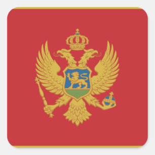 Montenegro Flag Square Sticker