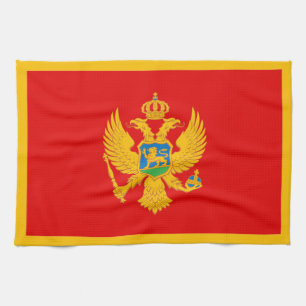 Montenegro Flag Tea Towel