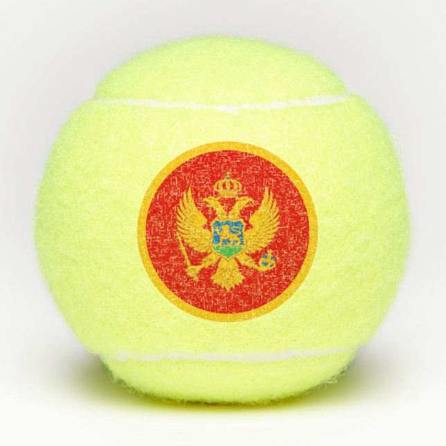 Montenegro Flag Tennis Balls (Front)