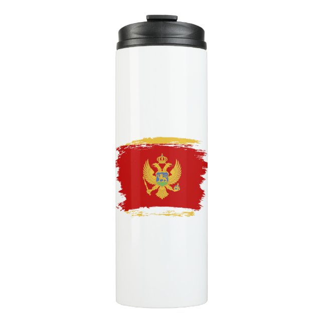 Montenegro flag thermal tumbler (Front)