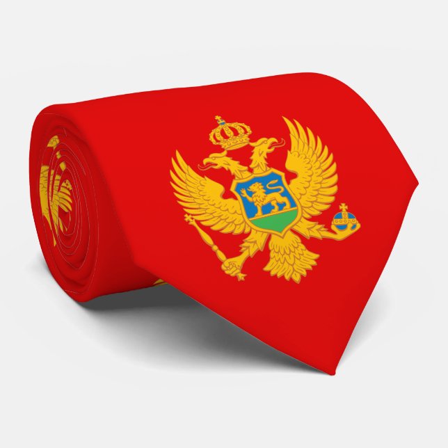 Montenegro Flag Tie (Rolled)
