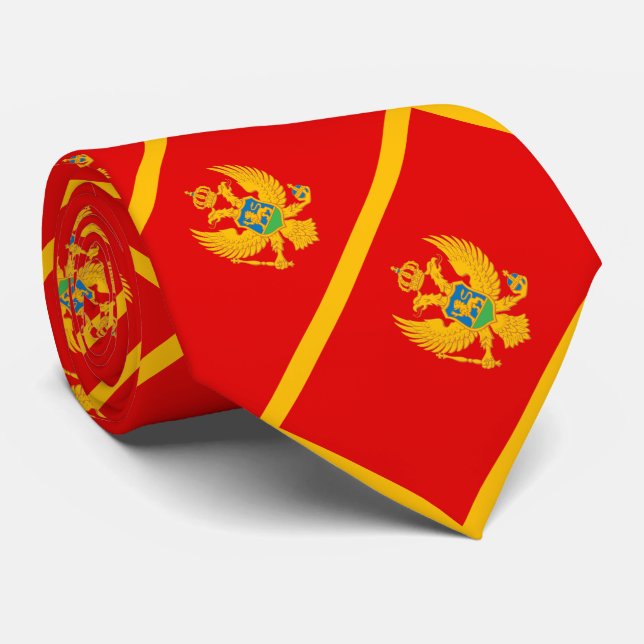 Montenegro Flag Tie (Rolled)