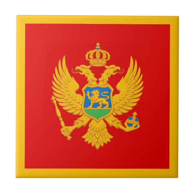 Montenegro Flag Tile (Front)