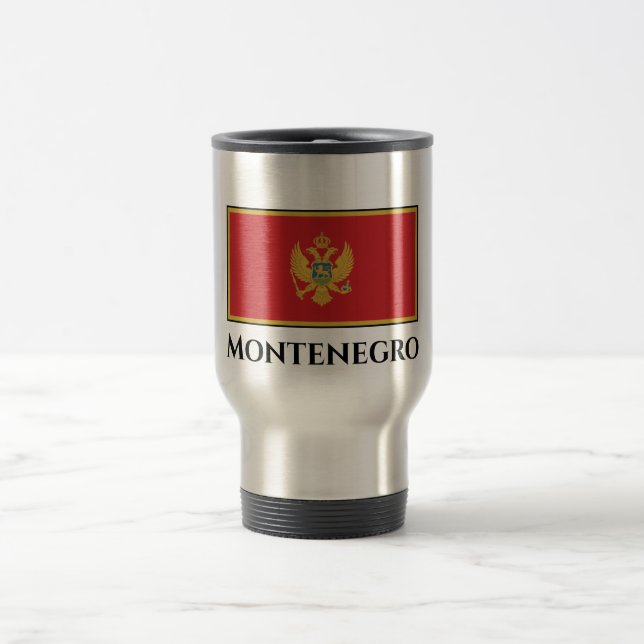 Montenegro Flag Travel Mug (Center)