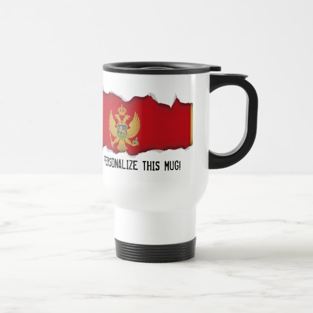 Montenegro Flag Travel Mug (Right)