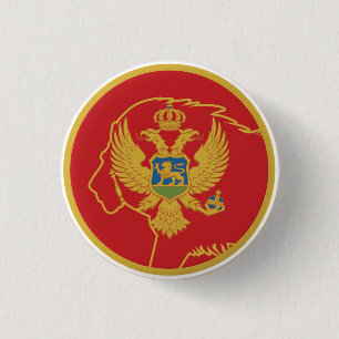 Montenegro Lion Montenegrin National Animal Flag 3 Cm Round Badge
