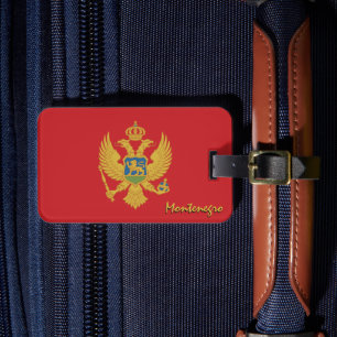 Montenegro Luggage Tags, patriotic Flag Tag