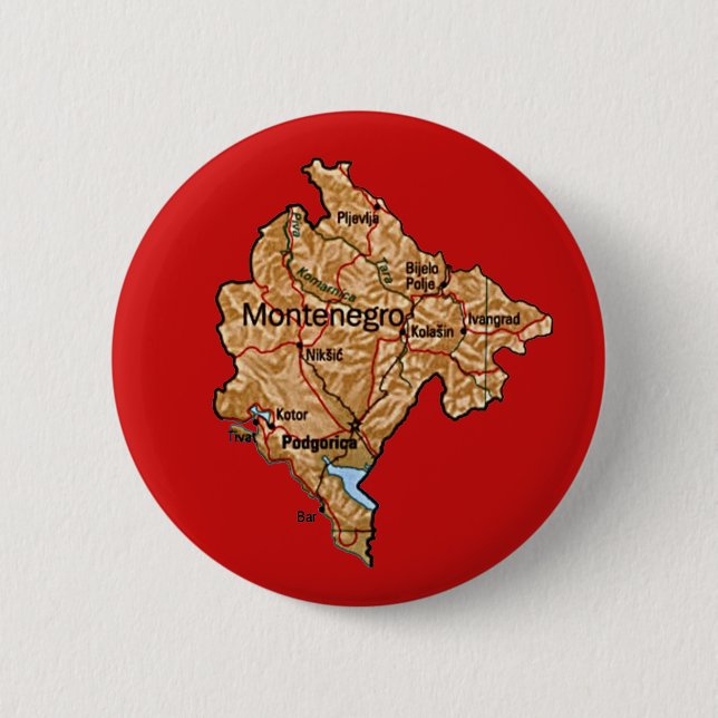 Montenegro Map Button (Front)