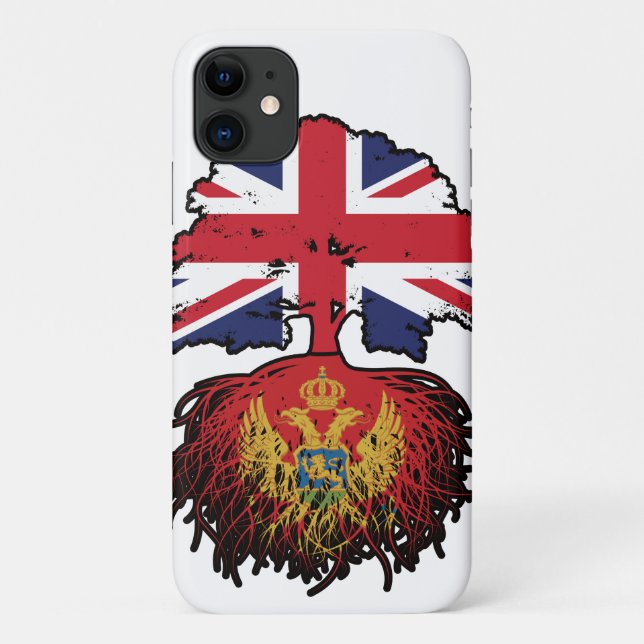 Montenegro Montenegrin British UK United Kingdom Case-Mate iPhone Case (Back)