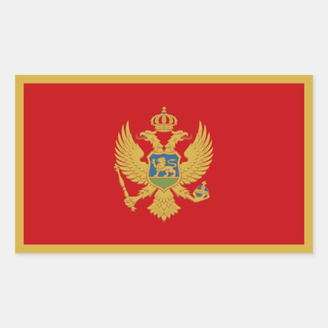 Montenegro/Montenegrin Flag Rectangular Sticker (Front)