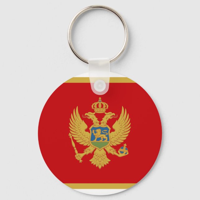 Montenegro National World Flag Key Ring (Front)