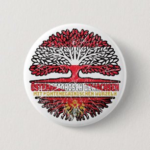 Montenegro Österreich 6 Cm Round Badge