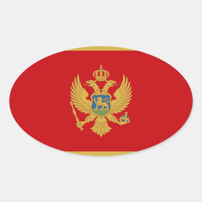 Montenegro Oval Sticker (Front)