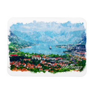 Montenegro Panorama Landscape Balkan Travel Magnet