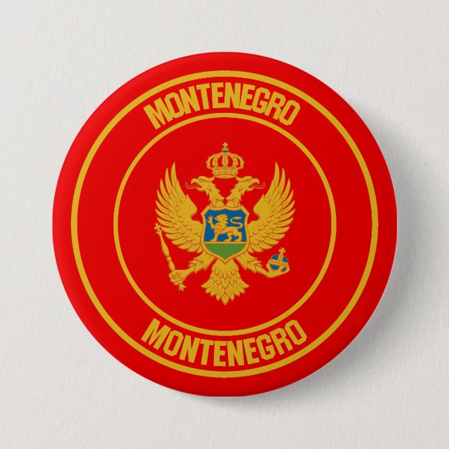 Montenegro Round Emblem 7.5 Cm Round Badge (Front)