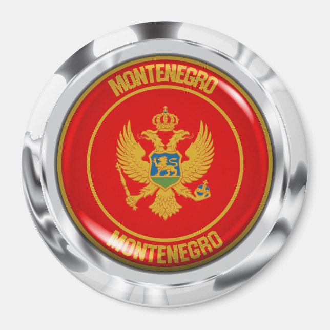 Montenegro Round Emblem Magnet (Front)