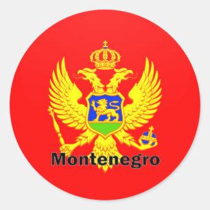 Montenegro Roundel quality Flag Classic Round Sticker
