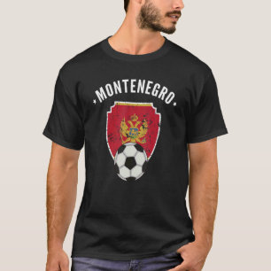 Montenegro Soccer Flag Football Montenegrin Pride T-Shirt