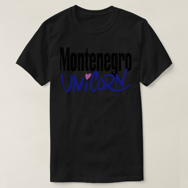 Montenegro Unicorn T-Shirt (Design Front)