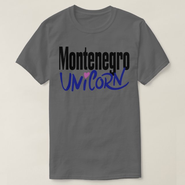 Montenegro Unicorn T-Shirt (Design Front)