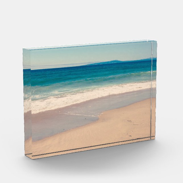 Monterey Bay Beach Ocean Blue Scenic Photo Block (Left)
