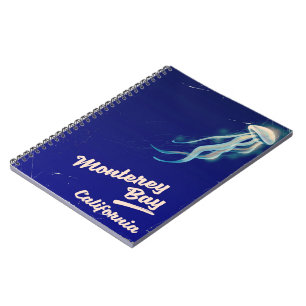Monterey Bay California Jelly vintage travel Notebook