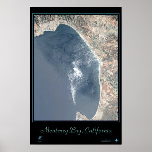 Monterey Bay, California satellite poster