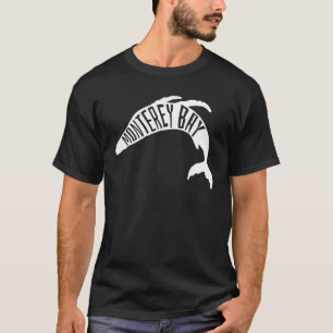 Monterey Bay, California Whale Outline - Travel T-Shirt