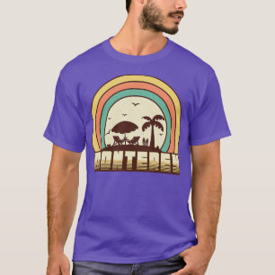 Monterey Beach Retro Sunset Style T-Shirt