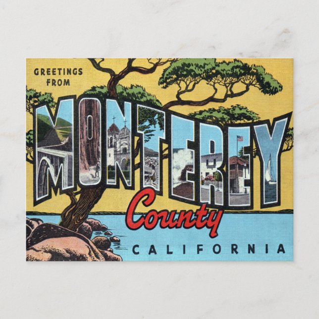 Monterey California Large Letter Postcard (Front)
