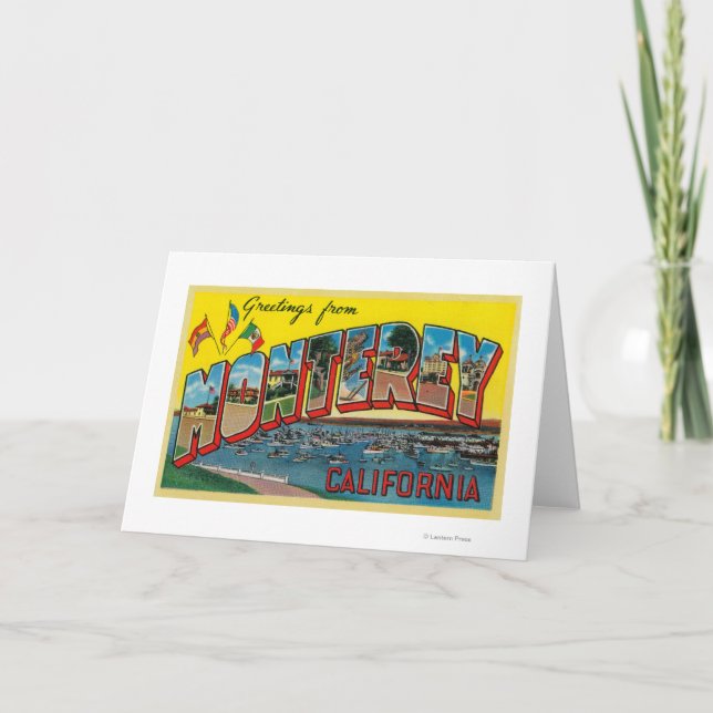 Monterey, California - Large Letter Scenes Card (Front)