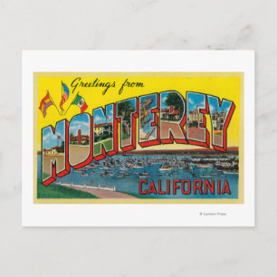 Monterey, California - Large Letter Scenes Postcard