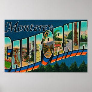 Monterey, California - Large Letter Scenes Poster
