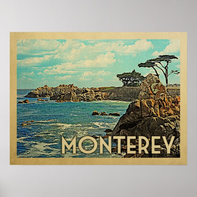Monterey California Vintage Travel Poster (Front)
