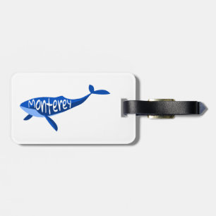 Monterey California Whale Luggage Tag