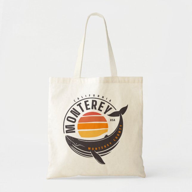 Monterey California Whale Tote Bag (Front)