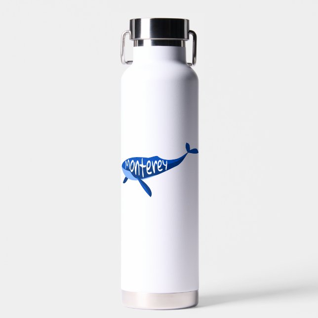 Monterey California Whale Water Bottle (Front)