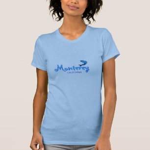 Monterey, California - With Blue Fish Icon T-Shirt